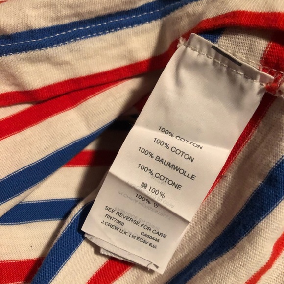 J CREW Red and white striped Painter Tee L - Picture 5 of 7
